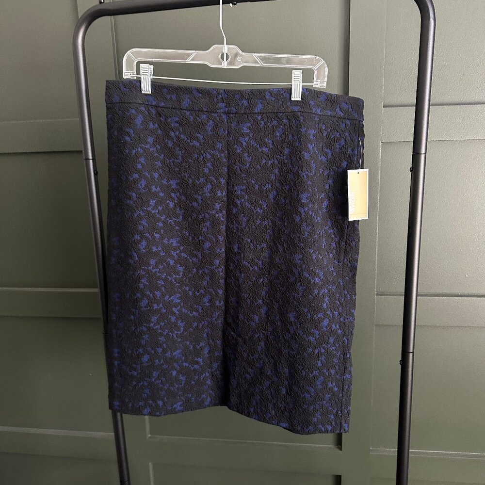 NWT Blue and Black Michael Kors Pencil Skirt